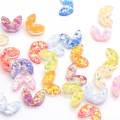 Hot Selling Butterfly Shaped Glitter Flat back  Resin Beads Charms DIY  Decoration PhoneToy Ornaments Beads