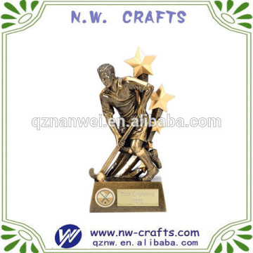 custom 3D Hockey trophy,hockey figure resin craft