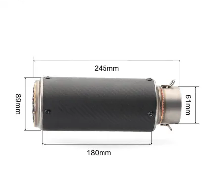51mm /60mm Motorcycle pipe exhaust  Motorcycle Exhaust Pipe Muffler