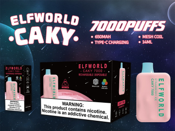 ELF WORLD Caky 7000Puffs 650mah Rechargeable Battery