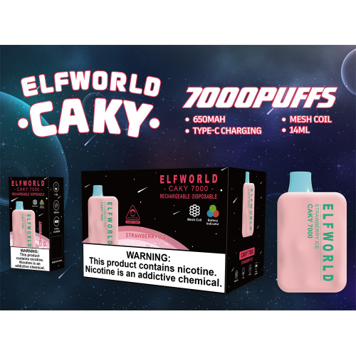 Hot Selling Elf World Caky 7000Puffs Vape Available