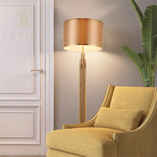 High Quality Hot Hotel Golden Metal Floor Lamp