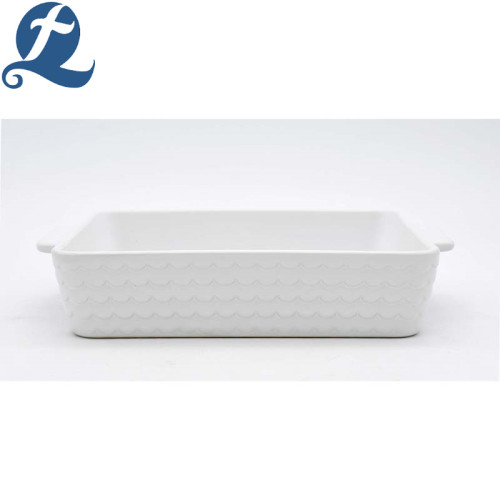 Factory production water ripple printed handle baking tray