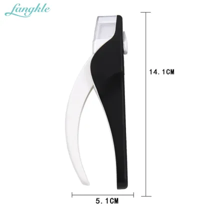 Fangkle Professional Stainless Steel ABS Black Nail Tips Cutter for Artificial Fingernails