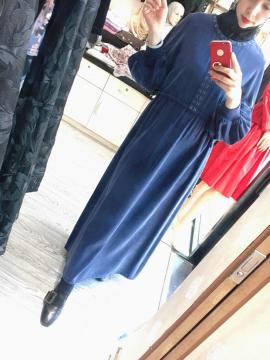 Blue Round neck fashion Dress