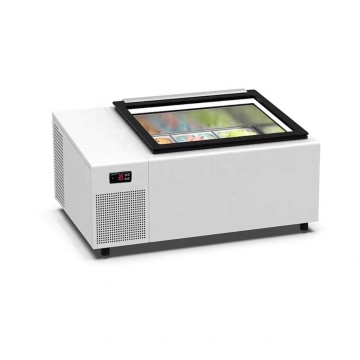 Mini Single-Temperature Ice Cream Freezer with Glass Door Refrigerator