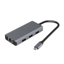 Aluminio USB Hub Tipo-C Hub 3 0 Multifunción
