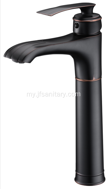 ဒီဇိုင်းရေချိုးခန်းအသစ် Orb Black Tall basin faucet