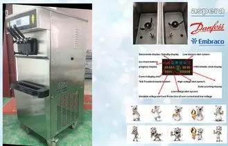 Self Service Ice Cream Making Machine, Keep Mixture Fresh O