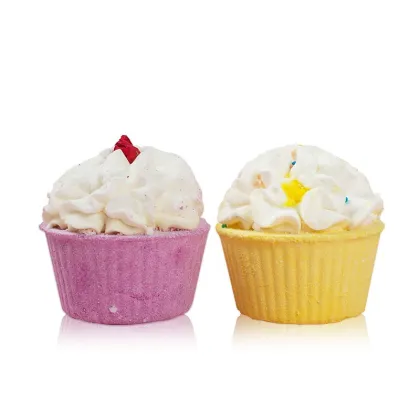 Wholesale Organic Aromatherapy Bath Products Gift Set: Including Relaxation Soak Fizzies, Cake-shaped Shampoo Bombs & Cupcake Bath Bombs