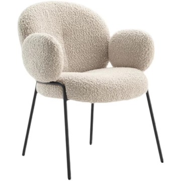 Silla auxiliar de comedor de lujo apilable elegante italiana