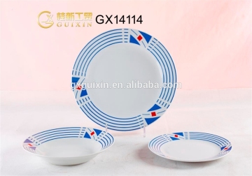 GUIXIN 8 pcs Nice Porcelain Dinner Plate with Different Pattern