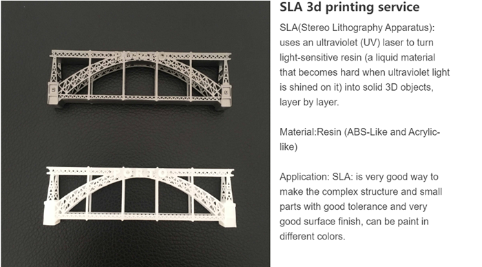 SLA 3d printing serivce