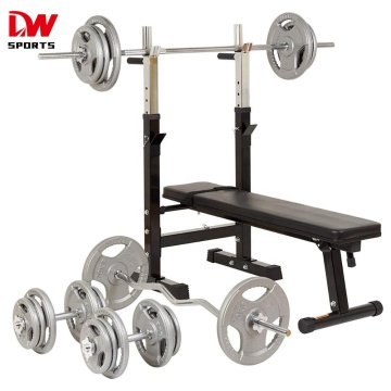 Adjustable Foldable Weight Lifting Bench Press and Dip Station: Versatile Home Gym Equipment