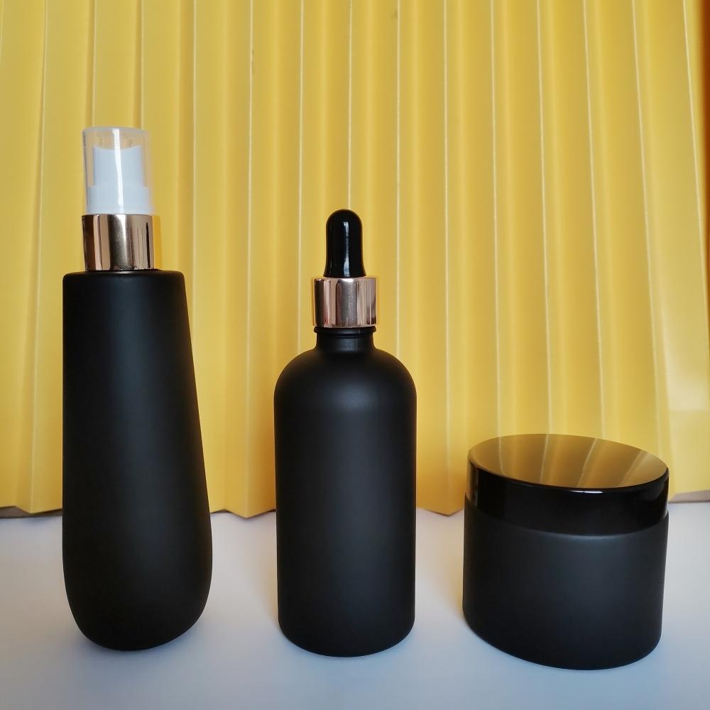 Matte Black Essential Oil Bottle