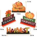 4 Pack Decorative Signs Harvest Table Decoration