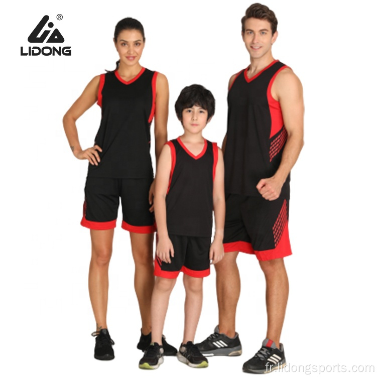 Ensemble de maillots de basket-ball pour jeunes personnalisés en gros