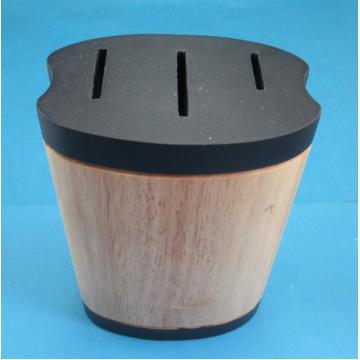 3 Slots Iron fir wooden knife block