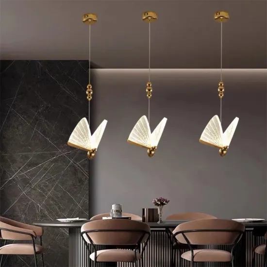 Modern Simple Light Luxury Butterfly Decorative LED Pendant Lamp