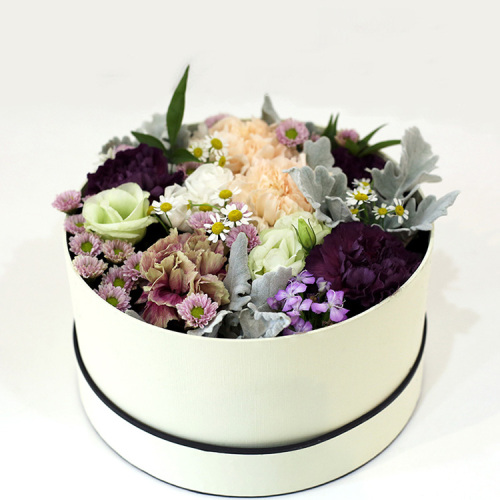 Cardboard Round Shape Box Flower Luxury