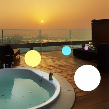 RGB PVC Remote Control LED Color Change Pool Light Garden Float Lamp