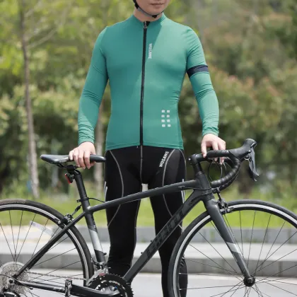 WOSAWE Long Sleeve Breathable Cycling Suit with 5D Gel Pad