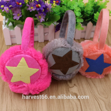 New Arrival Wholesale Lady Fashion Luxury Plush Star Pattern Earmuffs For Valentine's Day Gift
