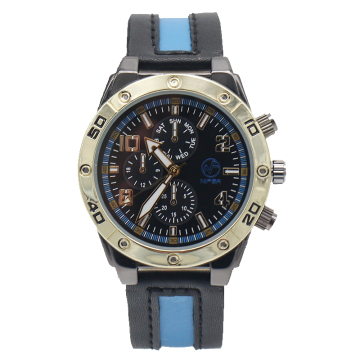 Charms Men's Leather Strap 20mm Mechanical Watches & Quartz Sport Watch Gift Set