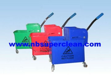 24L Small Wringer with 4 wheels Mop Bucket