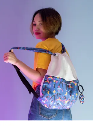 Drawstring design monogram canvas BBB 0 bag