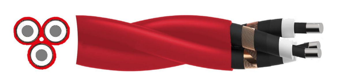 MDPE Triplex 6.35/11(12)kV Cable