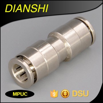 China straight pneumatic metal quick connect fitting metal pipe fitting