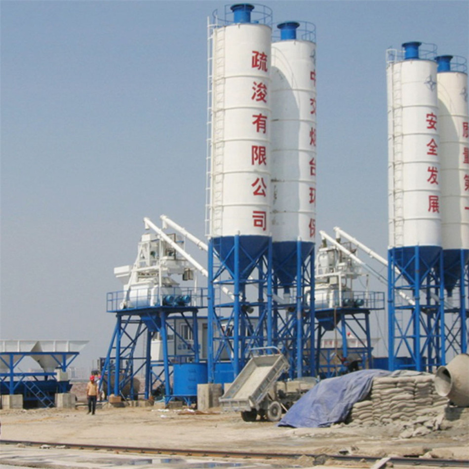 HZS50 stationary concrete batching plant on sale