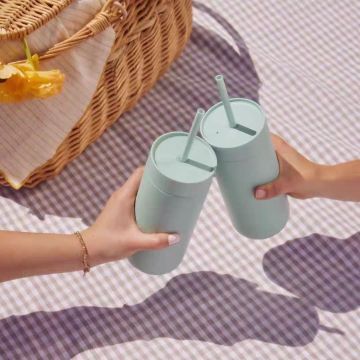 Colorful Reusable Straw Mugs