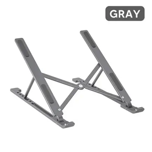 Gray Aluminum Laptop Stand