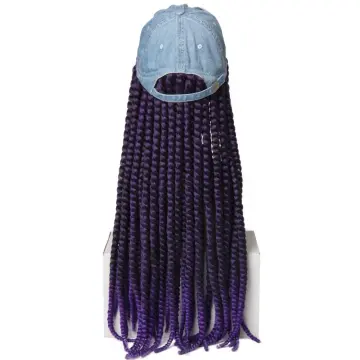 Twist Hair Wigs Synthetic Black Hat Attached hat With Baseball Hat With Goddess Locs Wig