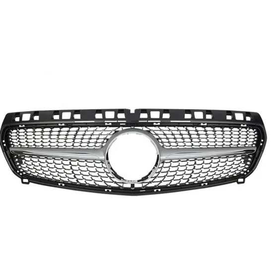 Silver Front Grille for Mercedes-Benz W176 A-Class 2013-2015 Diamond Grill