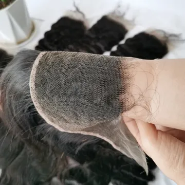 Wholesale raw thin HD lace transparent 4X4 5X5 6X6 7x7 closure, Virgin Brazilian human hair 4X13 6X13 HD lace frontal closure