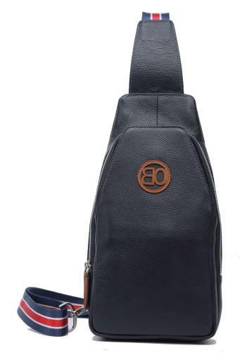 Elegant Blue Super Quality Professional Durable Handmade Genuine Leather Chest Bag for Men