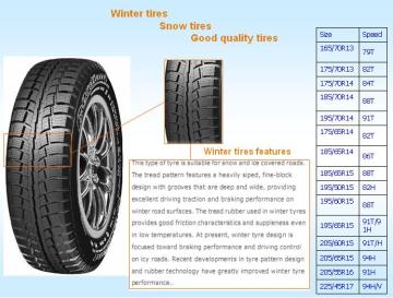 Winter tires snow tires