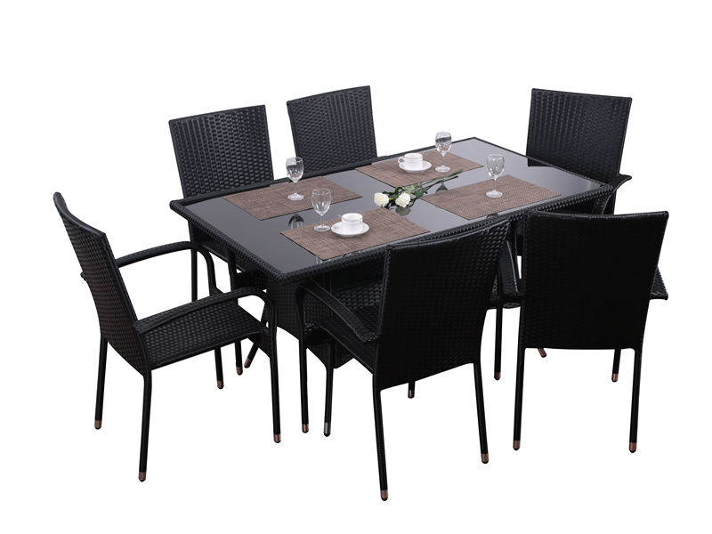 7pc rattan dining set S2810