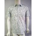 Men Casual 100% Cotton Print Short Sleeve Shirt