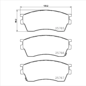 OEM ODM YD-52002 B5CA03328ZA Ceramic Brake Pad for FAW X80/KIT X80 GDB7931 2576502