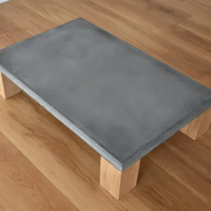 Home Nature Style Rectangular Concrete Tea Table