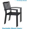 Sturdy Outdoor Chair with Carbon Steel Frame