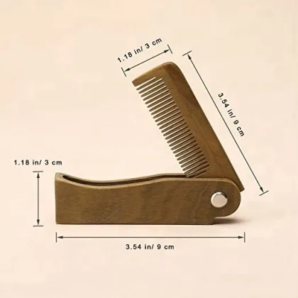 Vinnie Hot New Wooden Beard Combs for Men's Grooming - Customized & Foldable
