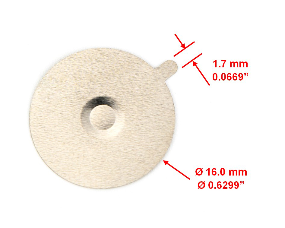 Round Plate Part Size