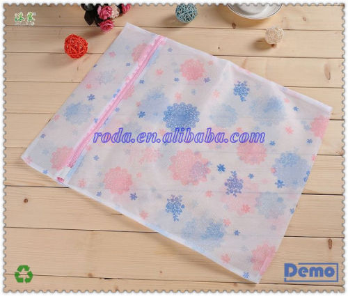 Polyester fabric mesh washing bag with printing