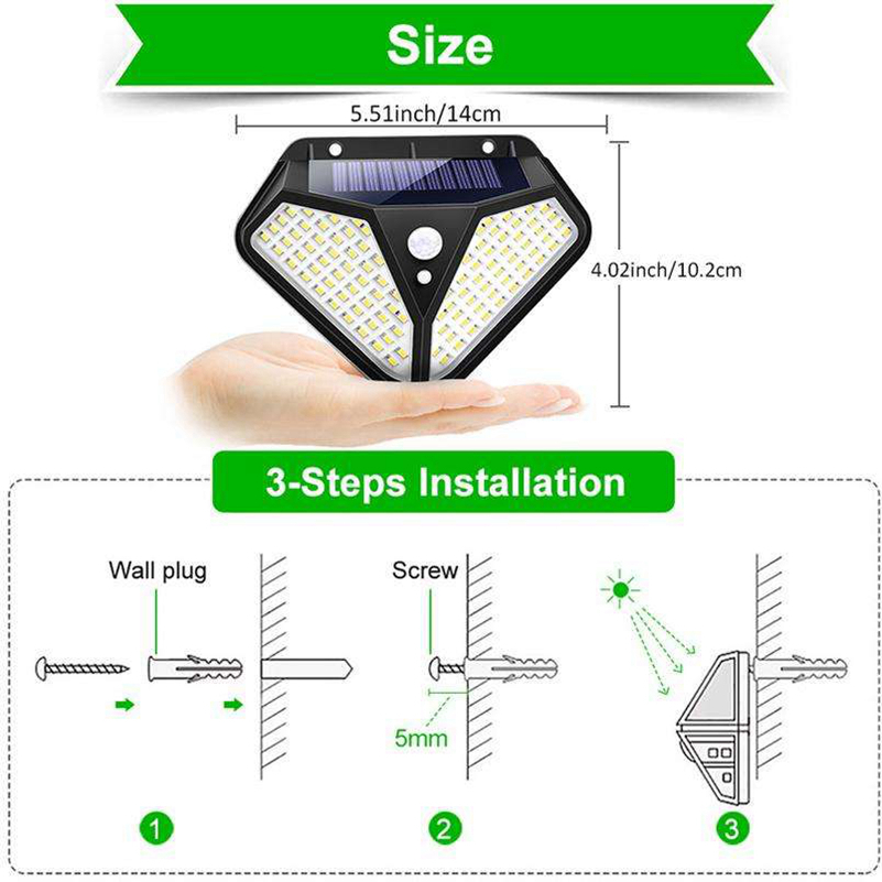 Solar Pir Motion Sensor Wall Light