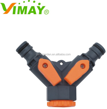 Y Shaped Valve Connector Splitter for 3/4-1inch Tap Adaptor - Outdoor Garden Use
